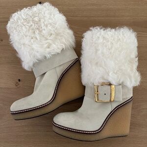 MONCLER REGINE EU 37  Shearling & Suede boots